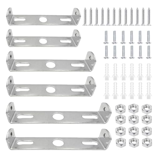 Funngy Support de Fixation Plafonnier,6 PCS Accroche Plafond Universel 90/100/105mm Montage Solide...