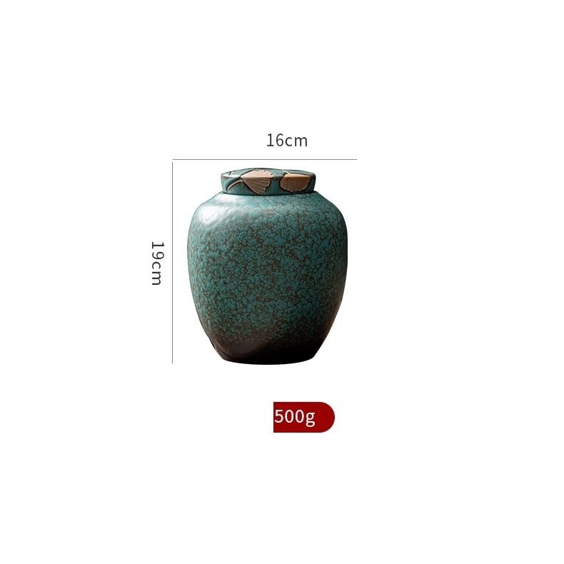 Pojemniki na herbatę na herbatę sypką Odporny na wilgoć, szczelnie zamknięty słoik Gospodarstwa domowego Retro Ceramiczna herbata Duże pojemniki do przechowywania Pu'er Czarne, zielone opakowanie