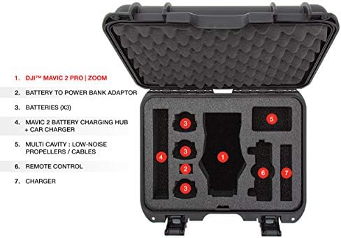 Nanuk DJI Drone Waterproof Hard Case with Custom Foam Insert for DJI Mavic 2 Pro/Zoom - Black - Made in Canada - 5