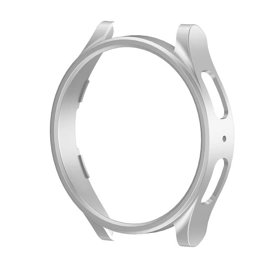 Zore Galaxy ile uyumlu Watch 5 Pro 45mm Sert PC Kasa Koruyucu Watch Gard 16 Gümüş