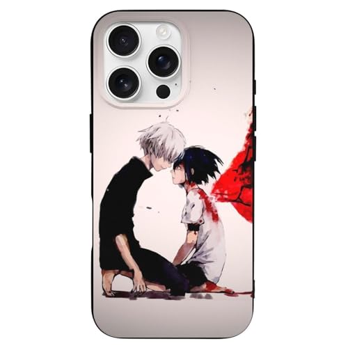 iPhone16Pro用ケース 東京喰種 金木 研 スマホケース アイフォン16Pro用ケース 2024年新型 おしゃれ TPU 耐衝撃 ワイヤレス充電 ストラップホール付き