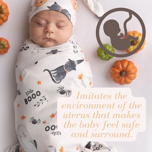 Image of Newborn Baby Swaddle Set Headband Beanie and Name Card