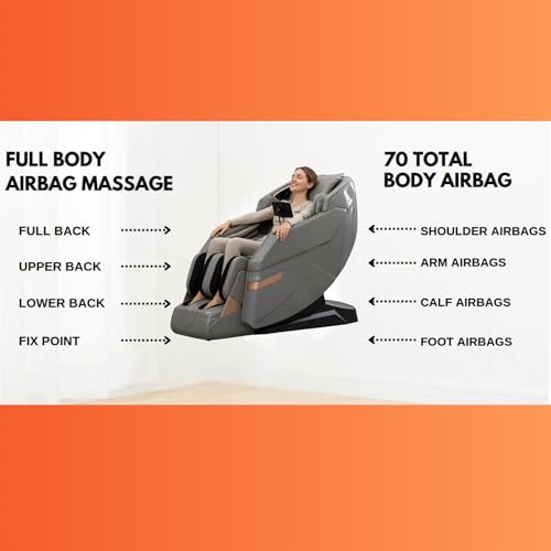 Image of SOBO Faux Leather Relaxmax Massage Chair | Full Body SL Track Recliner | Zero Gravity, Heat, Foot Rollers | Pain Relief For Back, Neck, Legs, Brown