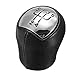 Produktbild jkhsXJ 5-Gang-Leder Car Gear Shift Knob Stick Manueller Schalthebel Handball Head Knob, für Renault Megane Clio II Twingo Kangoo Logan