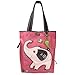 Chala Elephant Everyday Tote Shoulder Bag Handbag Purse Dark Pink