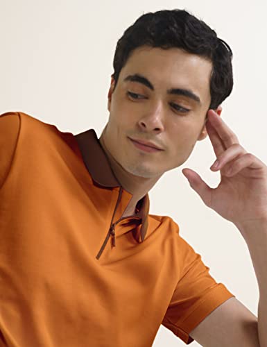 Image of DAMENSCH Constant Men's All-Degree Thermoregulating Pique Contrast Neck Polo T-Shirt