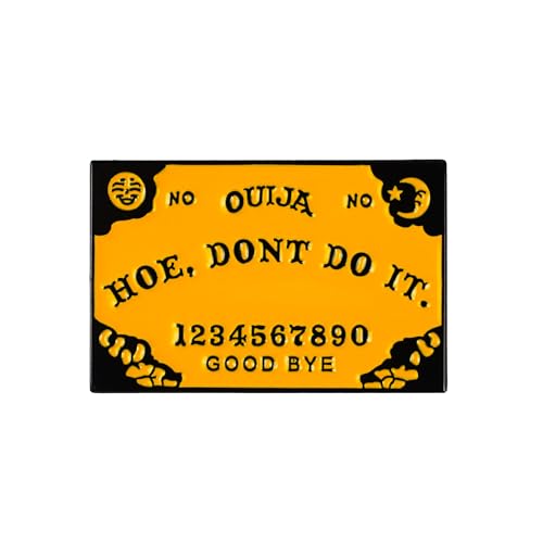 Hoe, Don’t Do It Enamel Pin, Funny Sarcastic Brooch Pin, Occult Gift For Humorous Sassy Friends Goth Girl, Halloween Humor Lapel Badge, Witch Vibes Brooches, Spooky Aesthetic Decorative Jewelry Accessories