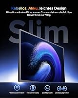 Newsoul Drahtloser Portable Monitor mit Akku 8000 mAh,15,6" Wireless Mobiler Monitor 1080P IPS 125% sRGB, Tragbarer Bildschirm Erweiterung für Laptops/Phone/Mac, Unterstützt AirPlay/Miracast, 1-Pack – Ansicht 7