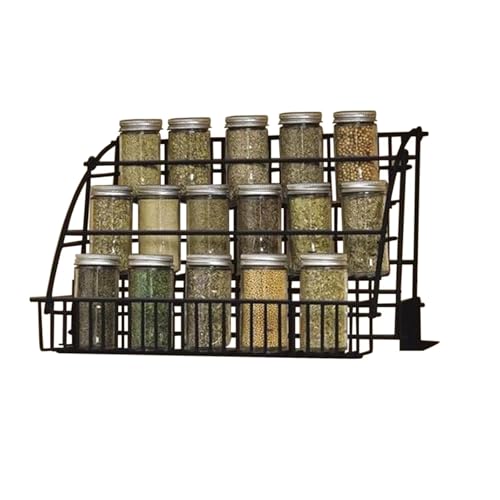 Kllkmmws Estante de especias extraíble de 3 capas, organizador de gabinete de metal, soporte de cocina para botellas de especias y tarros de condimentos