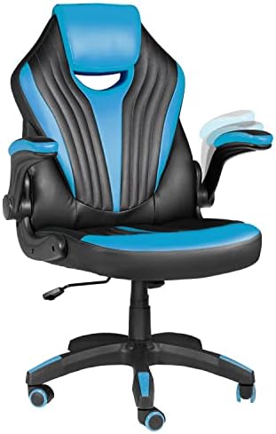 Toszn DT580 Video Game Chairs, Gaming Chairs for Adults, Computer Chair with Flip Up Armrests & Height Adjustable, Gamer Chairs for Teens and Adults, Blue