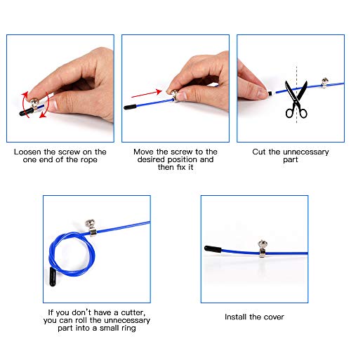 DECDEAL 10 pés de velocidade ajustável pular corda rolamento de esferas antiderrapante pular corda p