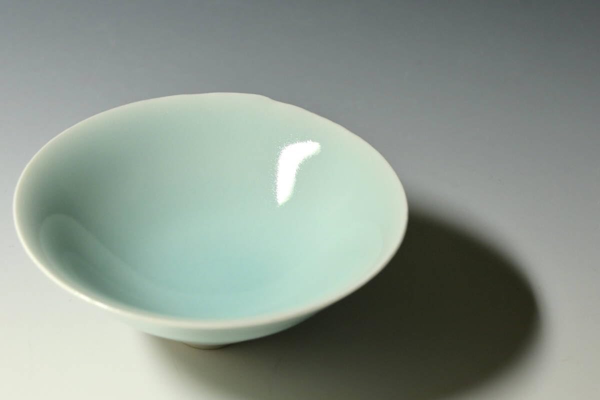 美術品・アンティーク・コレクション 深見陶治／青白磁⭐︎湯呑と