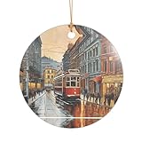 KFRXXZQB San Francisco Acryl-Anhänger, goldenes Schlüsselband, personalisierbar, hochtransparent, Ornament für Weihnachten und Hochzeitsdekoration