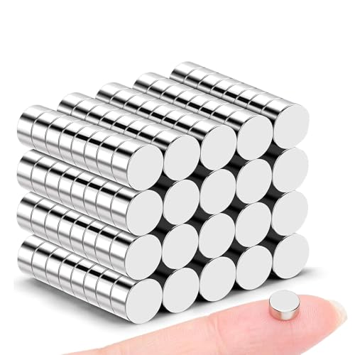 Image of 180PCS Small Round Magnets for Refrigerator, 6X3mm Multi-use Circle Button Tiny Rare Earth Magnet,Mini Neodymium Magnets for Whiteboard, Classroom, Office,Fridge