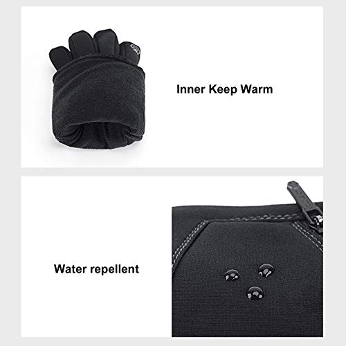 Zwbfu quentes de inverno Velo à prova de vento e tela sensível ao toque à prova d'água Esportes Cic