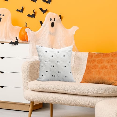 VLYX Halloween Throw Pillow Covers 18x18 Inches Ghost and Pumpkin Set of 2 Soft Decorative for Sofa Couch Bedroom Home Décor - Cosy Home Interiors VLYX Halloween Throw Pillow Covers 18x18 Inches Ghost and Pumpkin Set of 2 Soft Decorative for Sofa Couch Bedroom Home Décor - Image 6