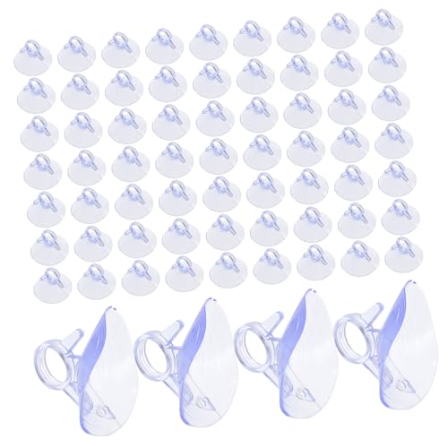 ROMISBABA Strong Suction Power Suction Cups 100pcs 45mm PVC Sucker Pads for Window Shades Visors Great Visibility Easy Installati