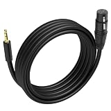 Sinoacc Cavo da 3,5 mm TRS a XLR, 1/8 pollici TRS maschio a XLR femmina cavo di ricarica, bilanciato, 3,3 piedi (2 metri)
