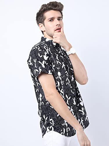 Image of Ketch Men's Cotton Slim Fit Printed Half Sleeve Shirt