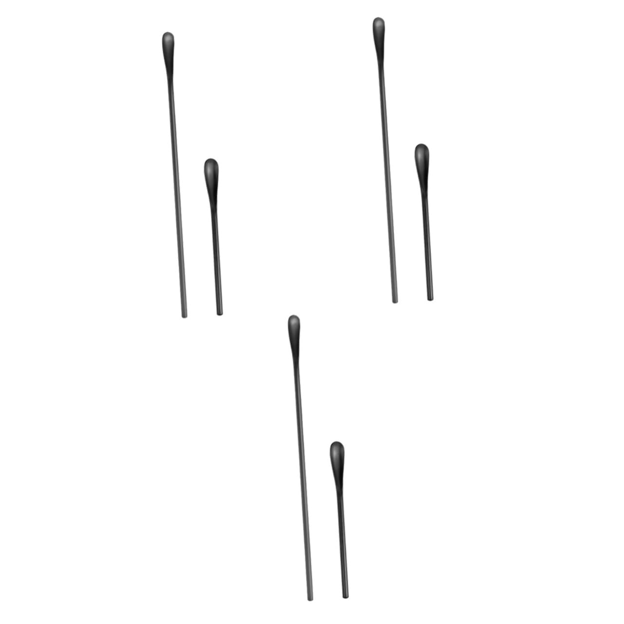 COLLBATH 3sets Fashionable Stainless Steel Stirring Spoons Mixing Spoons for Cooking Cocktail Home Restaurant Use 2pcs*3