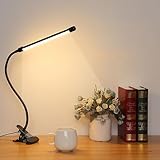 Alimentée par USB : cette lampe de bureau à clipser peut être branchée sur votre PC/ordinateur portable ou une banque d'alimentation, pas besoin d'une prise d'alimentation de rechange, économise l'encombrement.