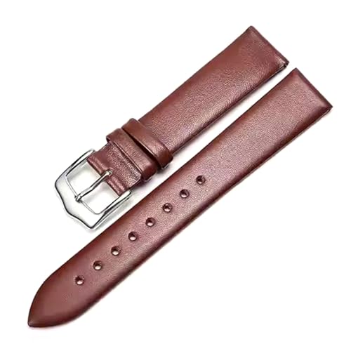 Bracelet de montre fin en cuir de veau résistant à l'eau durable