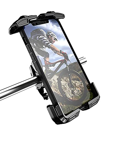 GOEXMBike Phone Holder, Motorbike Phone Mount, Cycling Handlebar Cell Phone Mount Clamp Scooter Phone Clip for 4.6-6.9 Inch Phone