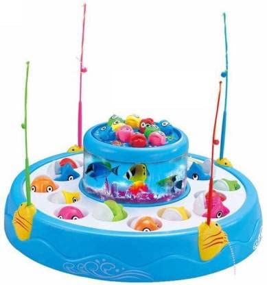 INDIA TOY Fishing Fish-Catching Game with 26 Piece Fishes, 2 Rotary Ponds and 4 Pods with Music and Light Function (Multicolour) (Battery Exclude) (B09ZL9Q8RL) Amazon Price History, Amazon Price Tracker