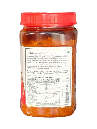 Image of 9AM Super Gold Lime Pickle 900g - Tangy & Zesty Lime Pickle for All Meals