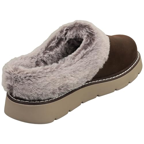 Skechers Women's Keepsakes Lite Cozy Blend Slipper, Chocolat, 36 EU