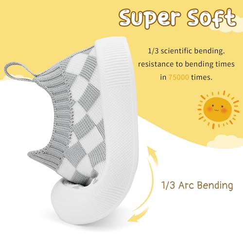 Image of BACSAC Baby Toddler Unisex Infant Shoes Boys Girls Beige Mesh Breathable Non-Slip Soles 6-36 Months