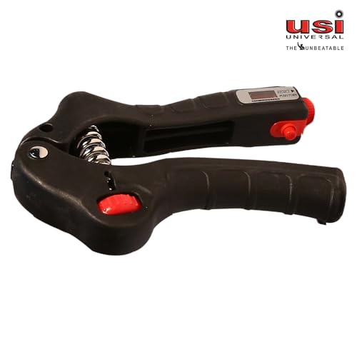 Image of USI UNIVERSAL Hand Gripper, Adjustable Meter Hand Grip Strengthener, 800HGC Heavy Metal Adjustable Hand Grip With Counter, Adjustable Tension (10-30 Kg), 2 Digit Reset Counter 0-99