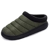 RockDove Men's TerraLoft Indoor/Outdoor Quilted Camp Slipper,size 11 US Men,Hunter Green