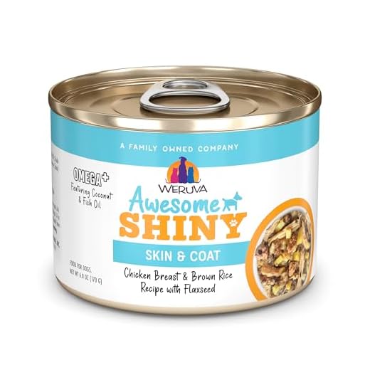 Weruva Awesome Shiny Wet Dog Food, Chicken & Brown Rice, 6oz Can (Pack of 8)