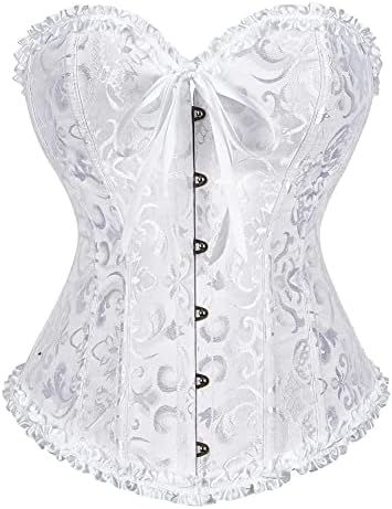 SZIVYSHI Corset Tops for Women, Bustier Shapewear Lingerie, Lace ...