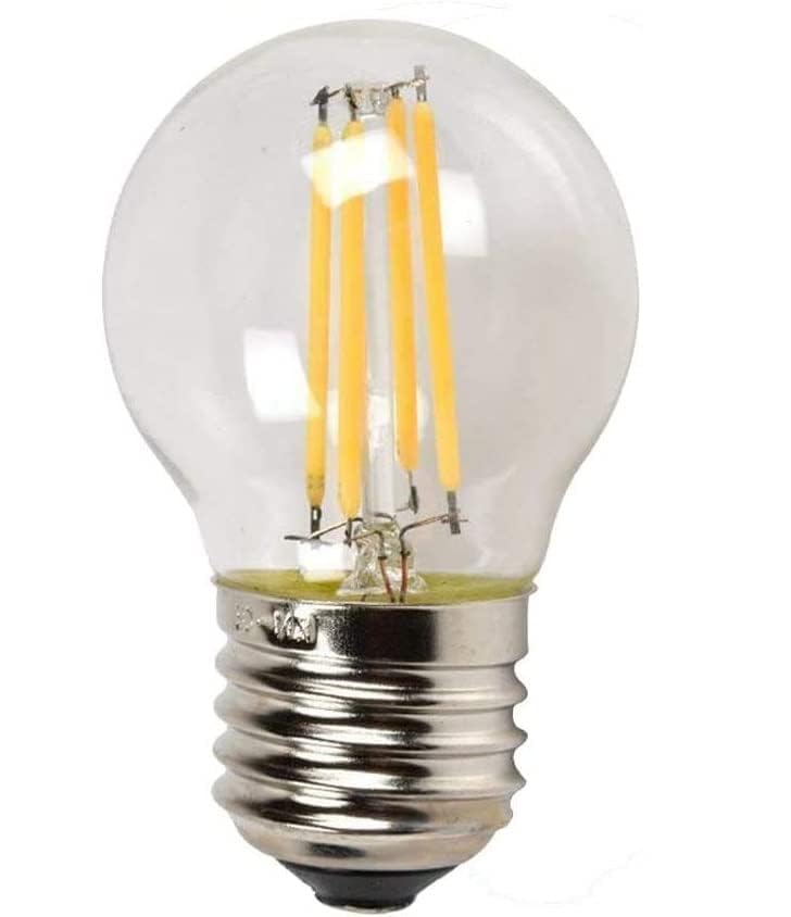 Homenique Tungsten Filament Round Antique Glass G45 Light Bulbs |Vintage Base E27 Bulb Yellow Light For Home Decoration Living Room/Hall/Balcony/Restaurant Bar Lighting. (PACK OF 6) 4