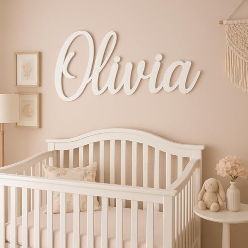 Letrero de madera personalizado con nombre, de 20 cm a 96 cm, letrero personalizado con nombres de bebé para decoración de pared de guardería, niña y bebé