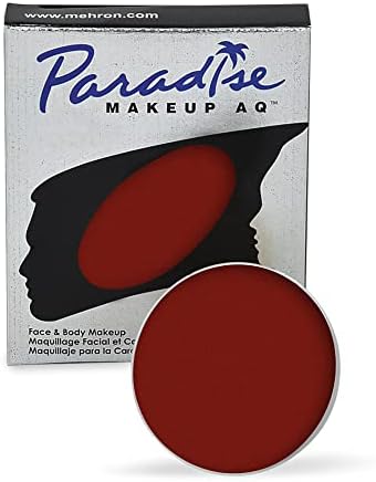 Mehron Makeup Paradise Makeup AQ Refill Size | Perfect for Stage & Screen Performance, Face & Body Painting, Beauty, Cosplay, and Halloween | Water Activated Face Paint, Body Paint, Cosplay Makeup .25 oz (7 ml) (RED)