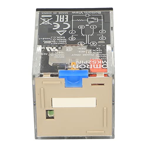 OMRON MKS2PIN DC24 10A, 250VAC, 30VDC, Coil Type:Non Latching, Coil Voltage:24VDC, Contact Configuration:DPDT, Contact Current:10A, Voltage VAC:250VAC, DPDT, Product Range:MK-S Series, Relay,