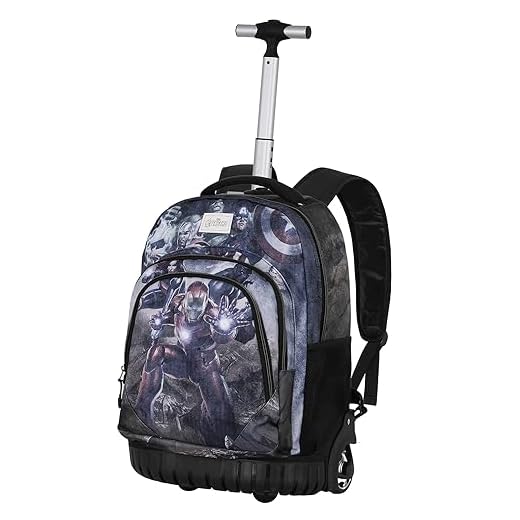 Marvel Los Vengadores Troupe-Mochila Trolley GTS FAN, Verde, 32 x 47 cm, Capacidad 39 L