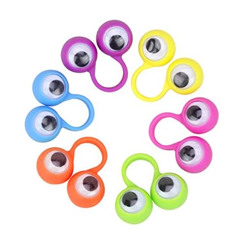 Supvox 50 Stücke Google Eye fingerpuppe pädagogisches fingerspielzeug große Augen fingerring parteibevorzugung Spielzeug Cover