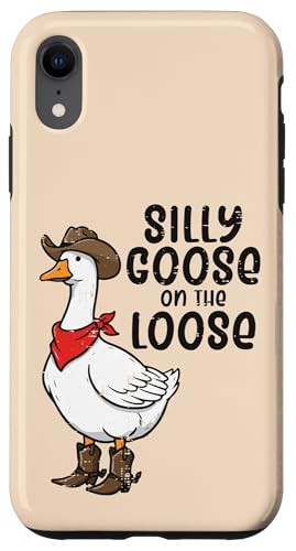 Goose Silly On The Loose Cowboy �ʔ������� �����Y ���f�B�[�X �L�b�Y �X�}�z�P�[�X iPhone XR �p