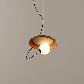 2022 nuevo nórdico hierro forjado restaurante luz moderna barra suspensión pasillo cristal simple suspensión dormitorio oficina sala oficina B & B G9 decoración perfecta, color naranja, Dia