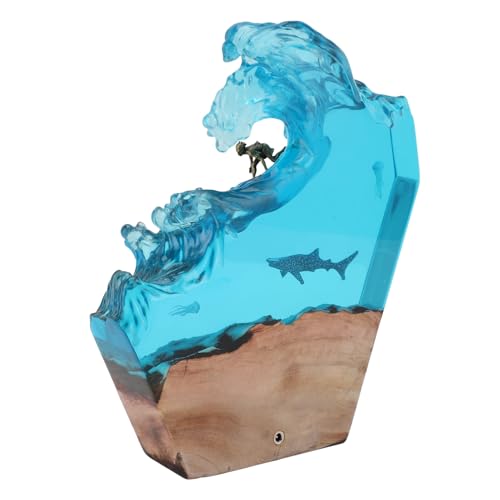 Lampe de Table 3D LED Design Côtier Élégant avec Gravure de Précision Baleine - 4