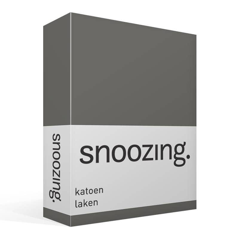 Snoozing - Betttuch - Baumwolle - 240x260 cm - Antraciet