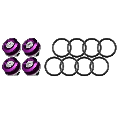 Rose Gold Spiked Aluminum Quick Release Bumper Fasteners Kit – Trunk & Hatch P12