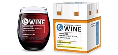 GSM Brands Stemless Wine Glass for Pharmacist Gifts (Prescription) Made of Unbreakable Tritan Plastic and Dishwasher Safe - 16 ounces