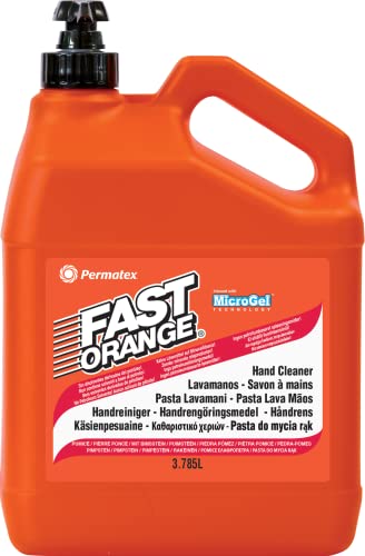 Permatex Pasta Lavamanos Mecánico, Jabón Sin Enjuague Quitagrasas Natural, Aroma Cítrico Fast Orange   3,74 L