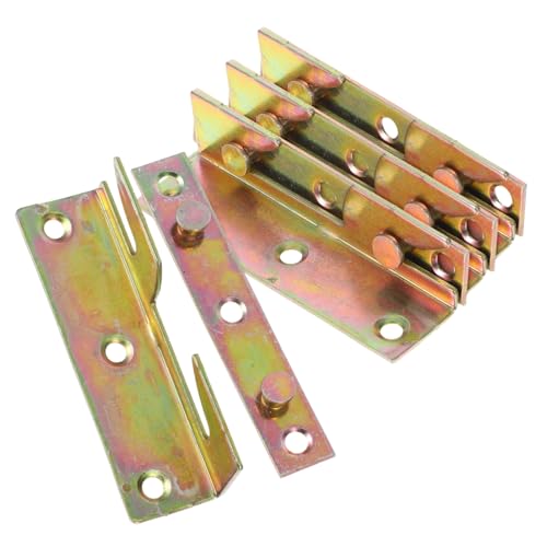 SOESFOUFU 4Pcs Bed Rail Bracket Sturdy Metal Bed Hinge User Friendly Pin and for Easy Assembly and Stable Furniture Fasteners for Homes and Hotels