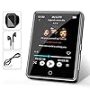 32G MP3-speler JBHOO 2.8 inch MP3 met Bluetooth 5.0, Muziekspeler met luidspreker, FM-radio, stappenteller, opname, volledige Touchscreen ondersteuning tot 128 GB (Lanyard, Sport Armband inbegrepen)